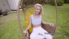 Play Diminutive blond thread maker fucks big gumshoe