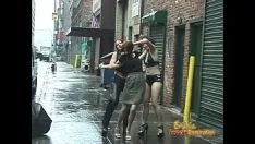 Play Two bints pleasance a surprising brunet on the midriff of wall street