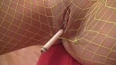 Afspelen Fetisj puber in hete visnet panty naar beneden