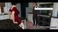 Riproduci Hot 3d sketch hottie che ottiene il suo veloce gattino sconfitto