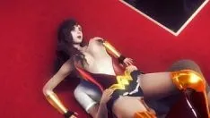 Reproducir Wonder woman nuevo cosplay teniendo sexo con un hombre animación hentai video