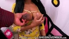 Reproduzir Hd eu não consegui me controlar de beliscar meus peitos grandes, úberes e mamilos eretos gigantes, depois de discutir com sua madrasta, sexo tabu de pau grande, pov áspero doggystyle, jovem linda garota negra sheisnovember porra closeup em msnovember