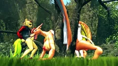 Play Big charizard fucked hard by 2 guys